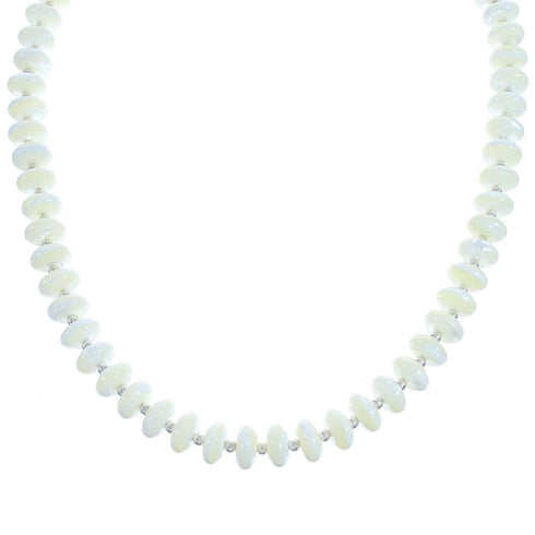 Southwest Mother Of Pearl Bead Necklace KX121009